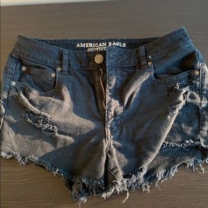 Black American Eagle festival high rise shorts